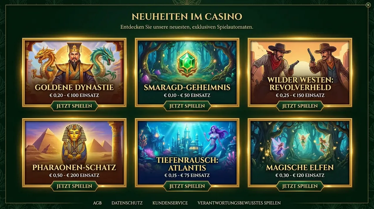 Neue Spiele im Slotsgem